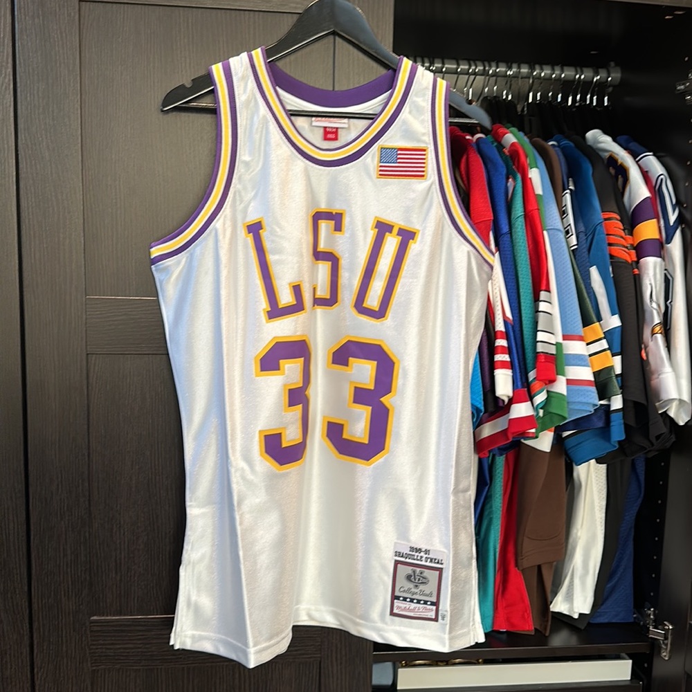 Shaquille O'Neal LSU Tigers Mitchell & Ness NCAA 1990/91 Authentic Jersey